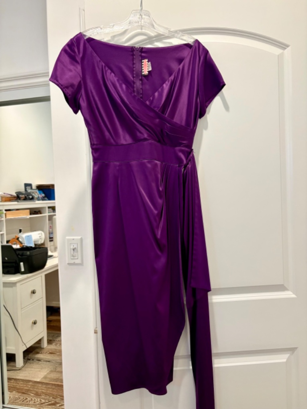 Purple Satin Pinup Dress - Picture 6 of 7